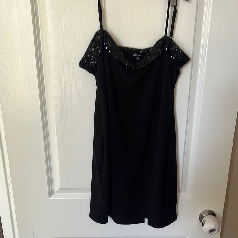 Jump Black Spaghetti Strap Babydoll Mini Dress